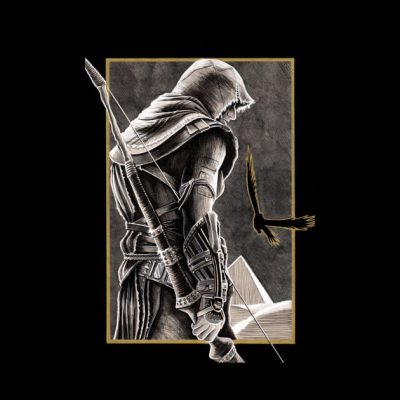 Bayek Inktober 2020 Throw Pillow Official Assassin's Creed Merch