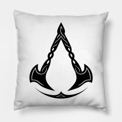 Valhalla Black Assassin's Creed Throw Pillow Official Assassin's Creed Merch