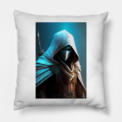 Robed Mysterious Assassin Throw Pillow Official Assassin's Creed Merch