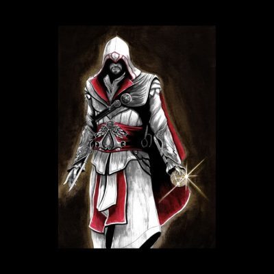 Ezio Inktober 2019 Throw Pillow Official Assassin's Creed Merch