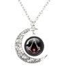 Assassin Creed Hollow Out Moon Necklace Dome Glass Pendant Handmade For Men s Birthday Gift Jewelry 1 - Assassin's Creed Shop