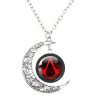 Assassin Creed Hollow Out Moon Necklace Dome Glass Pendant Handmade For Men s Birthday Gift Jewelry - Assassin's Creed Shop