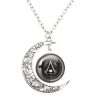 Assassin Creed Hollow Out Moon Necklace Dome Glass Pendant Handmade For Men s Birthday Gift Jewelry 2 - Assassin's Creed Shop