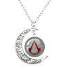 Assassin Creed Hollow Out Moon Necklace Dome Glass Pendant Handmade For Men s Birthday Gift Jewelry 5 - Assassin's Creed Shop