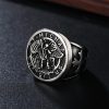 Mens Stainless Steel Catholic Archangel St Saint Michael Ring Size 7 15 2 - Assassin's Creed Shop