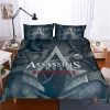 Musolei Assassins Creed 3D Bedding Set Queen Size Duvet Cover comforter cover set Microfiber Home room 13 - Assassin's Creed Shop