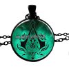 Punk Action Game Sign Necklace Assassin Icon Gothic Black Chain Necklace Personality Glass Dome Pendant Fashion 4 - Assassin's Creed Shop