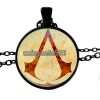 Punk Action Game Sign Necklace Assassin Icon Gothic Black Chain Necklace Personality Glass Dome Pendant Fashion 5 - Assassin's Creed Shop