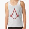 Assassin'S Creed Syndicate Distressed Red Logo Tank Top Official Assassin's Creed Merch