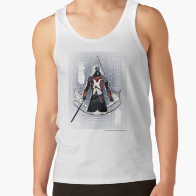 Assassin'S Creed Unity Abstergo Arno Schematics Tank Top Official Assassin's Creed Merch