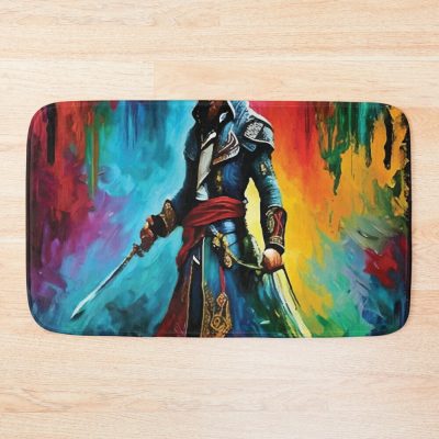 Multi Color Painting Of Assassins' Creed Bath Mat Official Assassin's Creed Merch