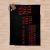 Assassin's Creed Nothing Is True, Everything Is Permitted Quote Throw Blanket Official Assassin's Creed Merch