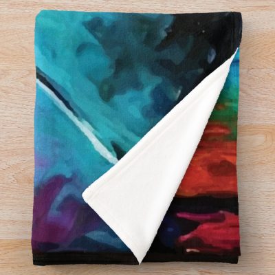 Multi Color Painting Of Assassins' Creed Throw Blanket Official Assassin's Creed Merch