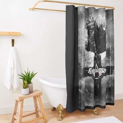 Assassin’S Creed Cross Shower Curtain Official Assassin's Creed Merch