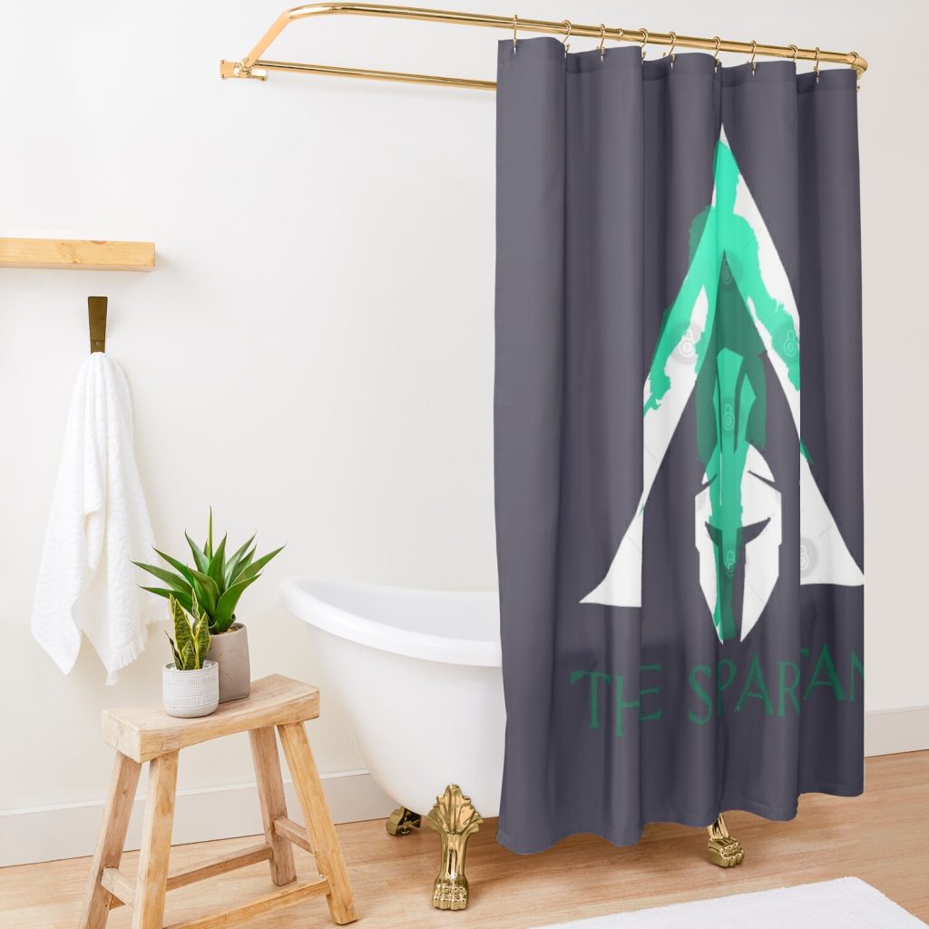 Renaissance Assassin Descendant The Spartan Cute Fan Shower Curtain Official Assassin's Creed Merch