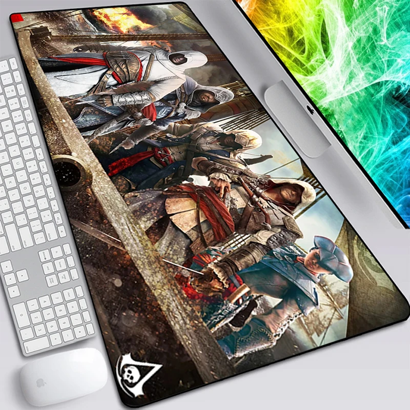 Assassins Creed Deskmat Keyboard and Mouse Pad Gaming Rubber Mat Pc Accessories Mousepad Gamer Desk Protector 1 - Assassin's Creed Shop