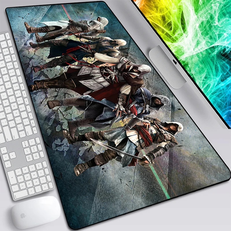 Assassins Creed Deskmat Keyboard and Mouse Pad Gaming Rubber Mat Pc Accessories Mousepad Gamer Desk Protector 11 - Assassin's Creed Shop